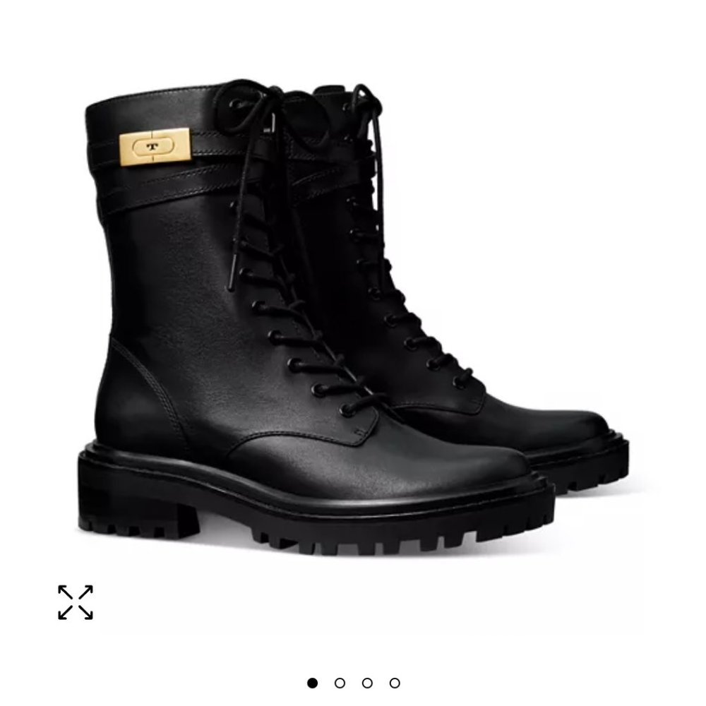 Tory Burch T Hardware Combat Boots